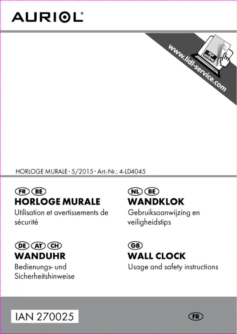 Imagen de la primera página del manual del dispositivo IAN 270025