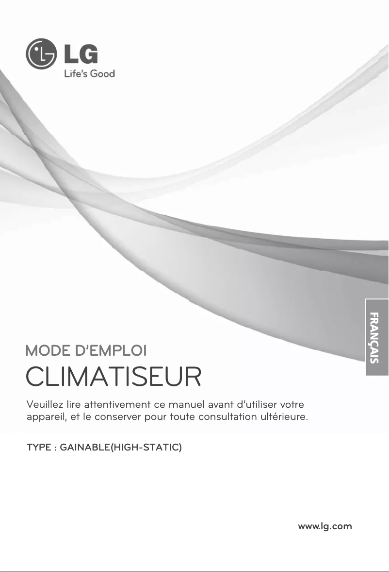 Image de la première page du manuel de l'appareil ARNU12GBHA2