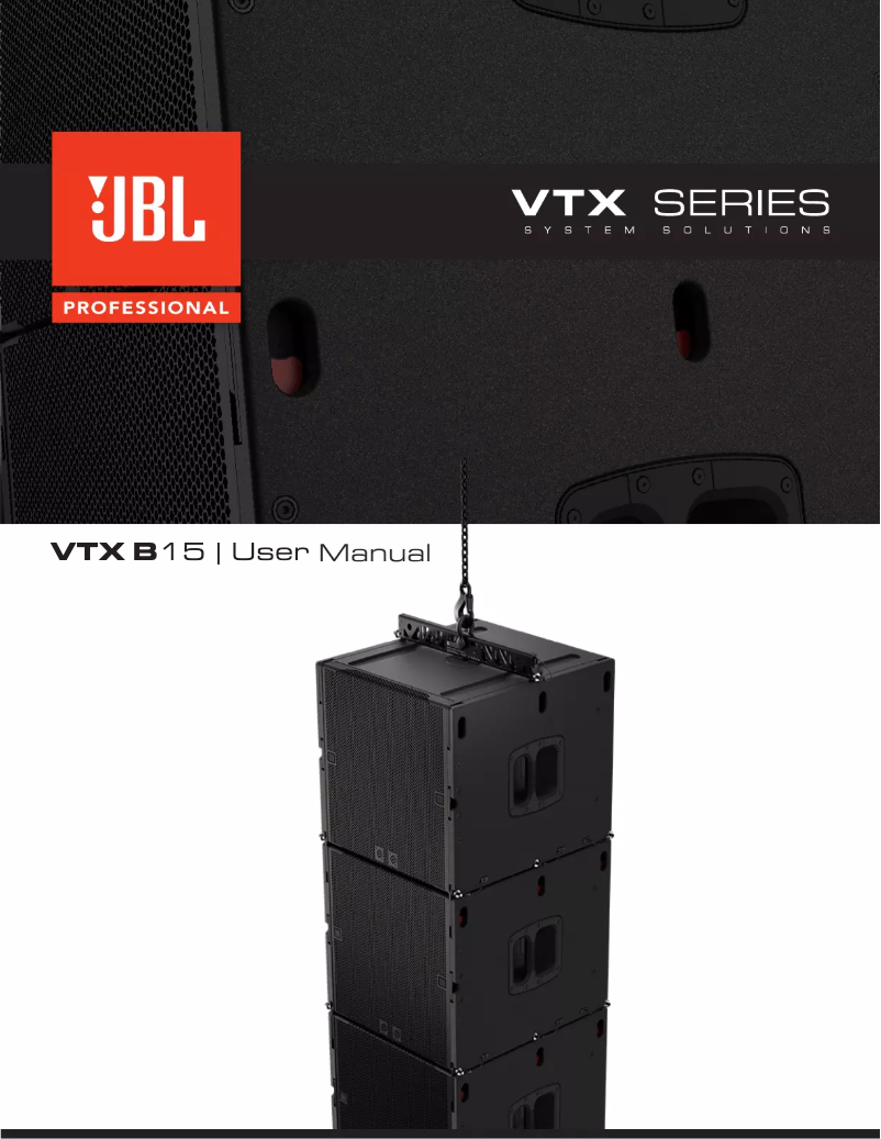 Page n°1 - Manuel utilisateur JBL VTX B15