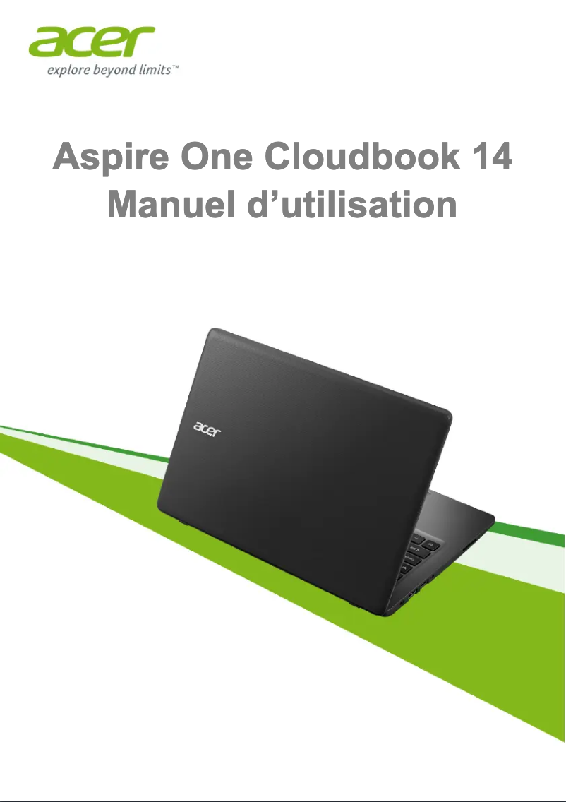 Image de la première page du manuel de l'appareil Aspire One Cloudbook 14