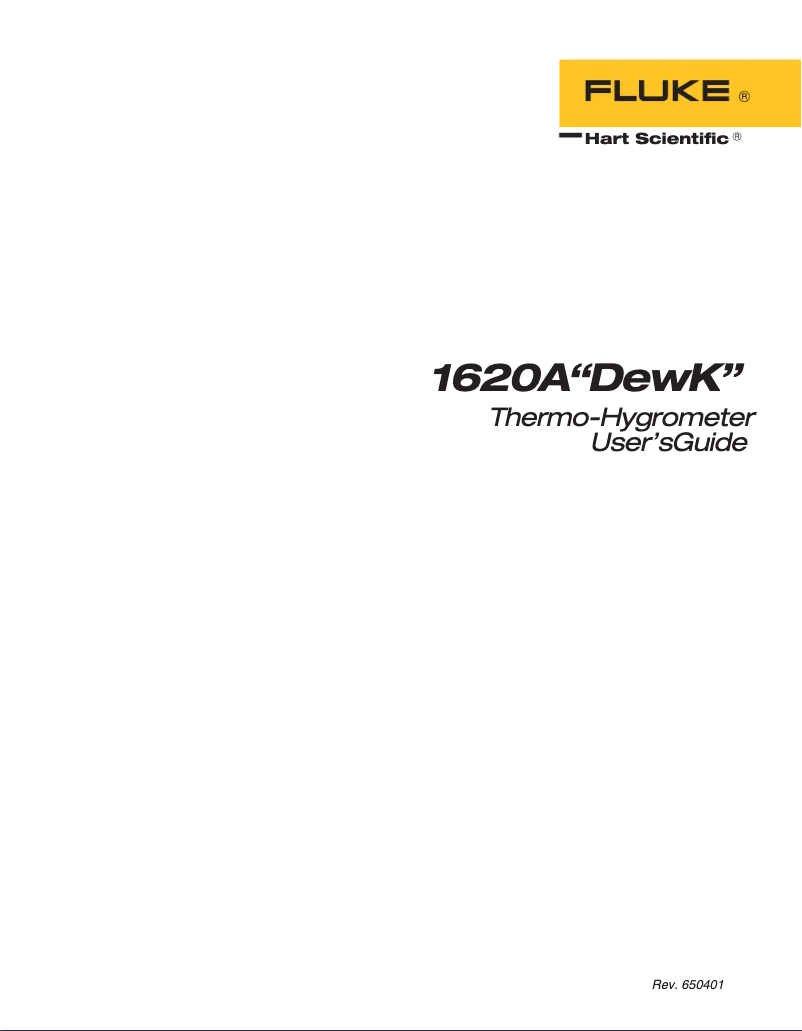 Image de la première page du manuel de l'appareil 1620A DewK