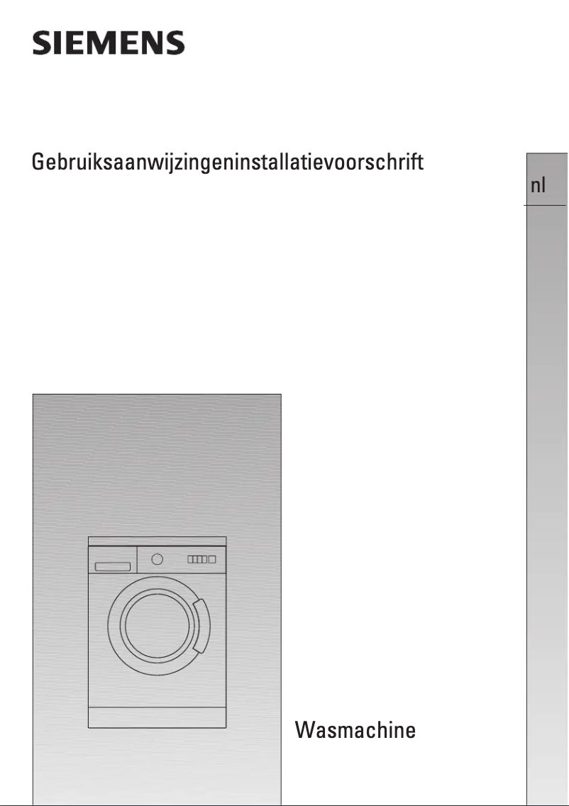 Page n°1 - Manuel utilisateur Siemens WXS1267BY