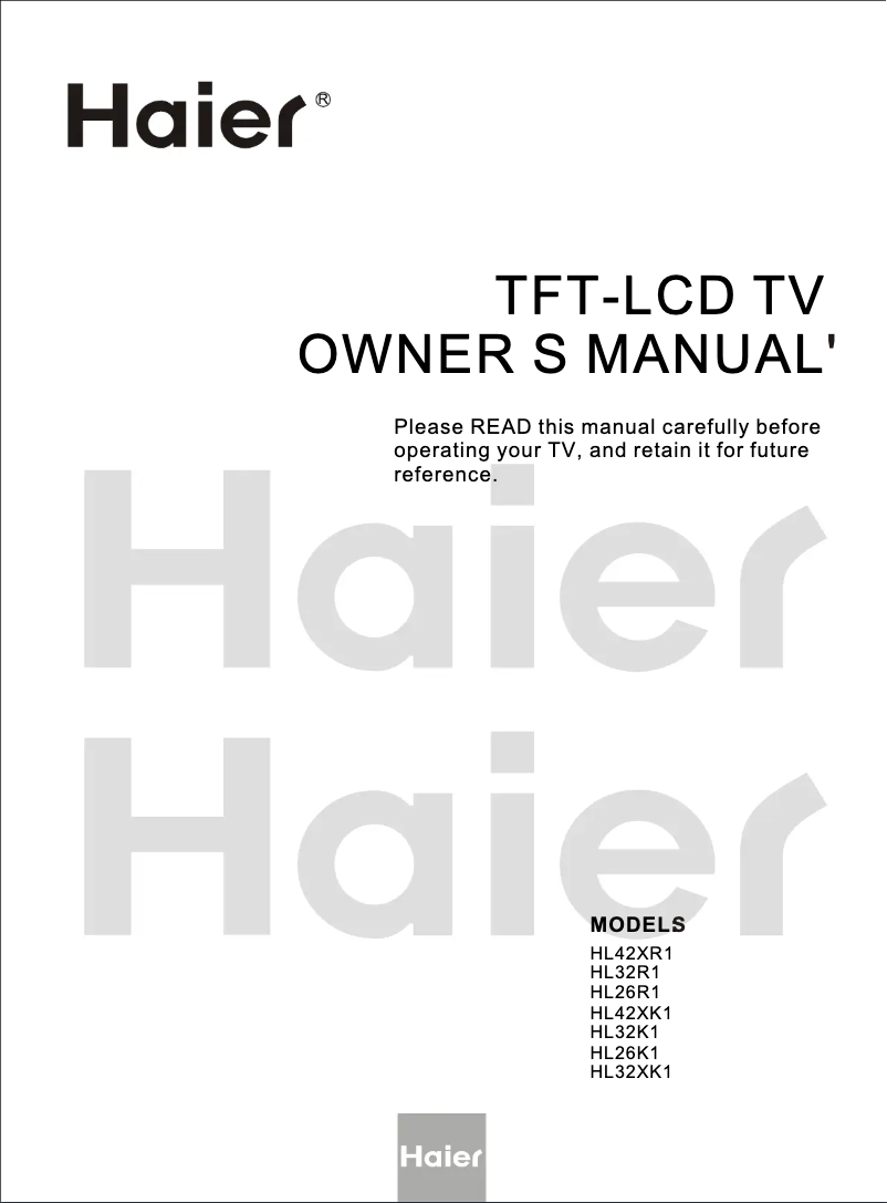 Image de la première page du manuel de l'appareil HL32R1