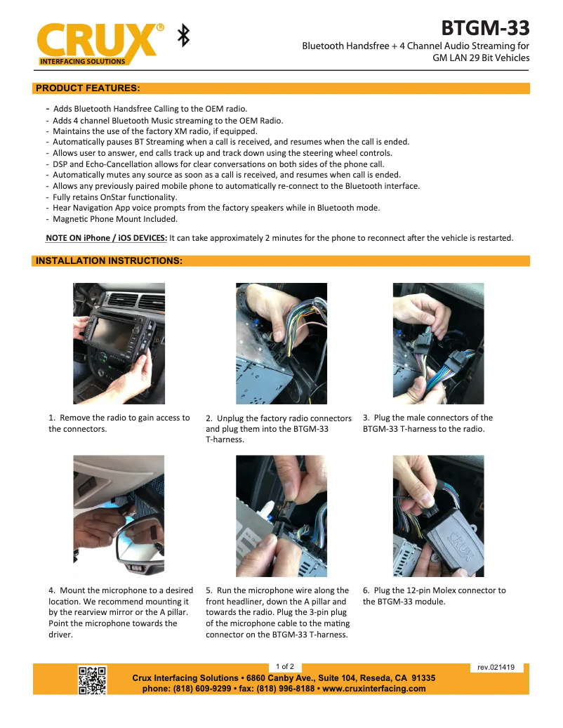 Image de la première page du manuel de l'appareil BTGM-33