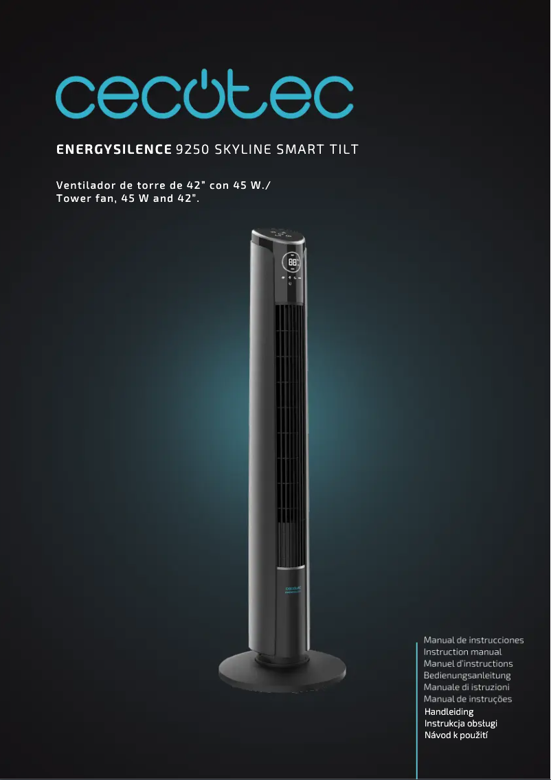 Page 1 de la notice Manuel utilisateur Cecotec EnergySilence 9250 Skyline Smart Tilt