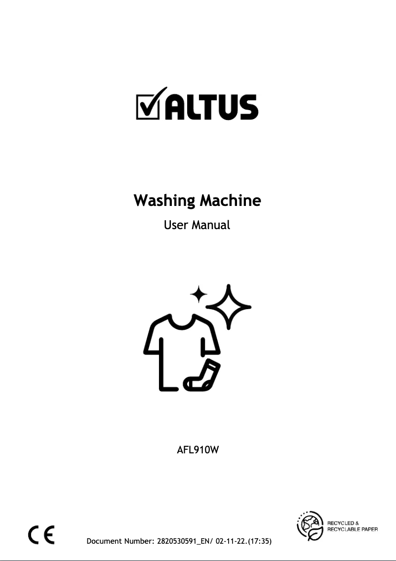 Page 1 de la notice Manuel utilisateur Altus AFL910W