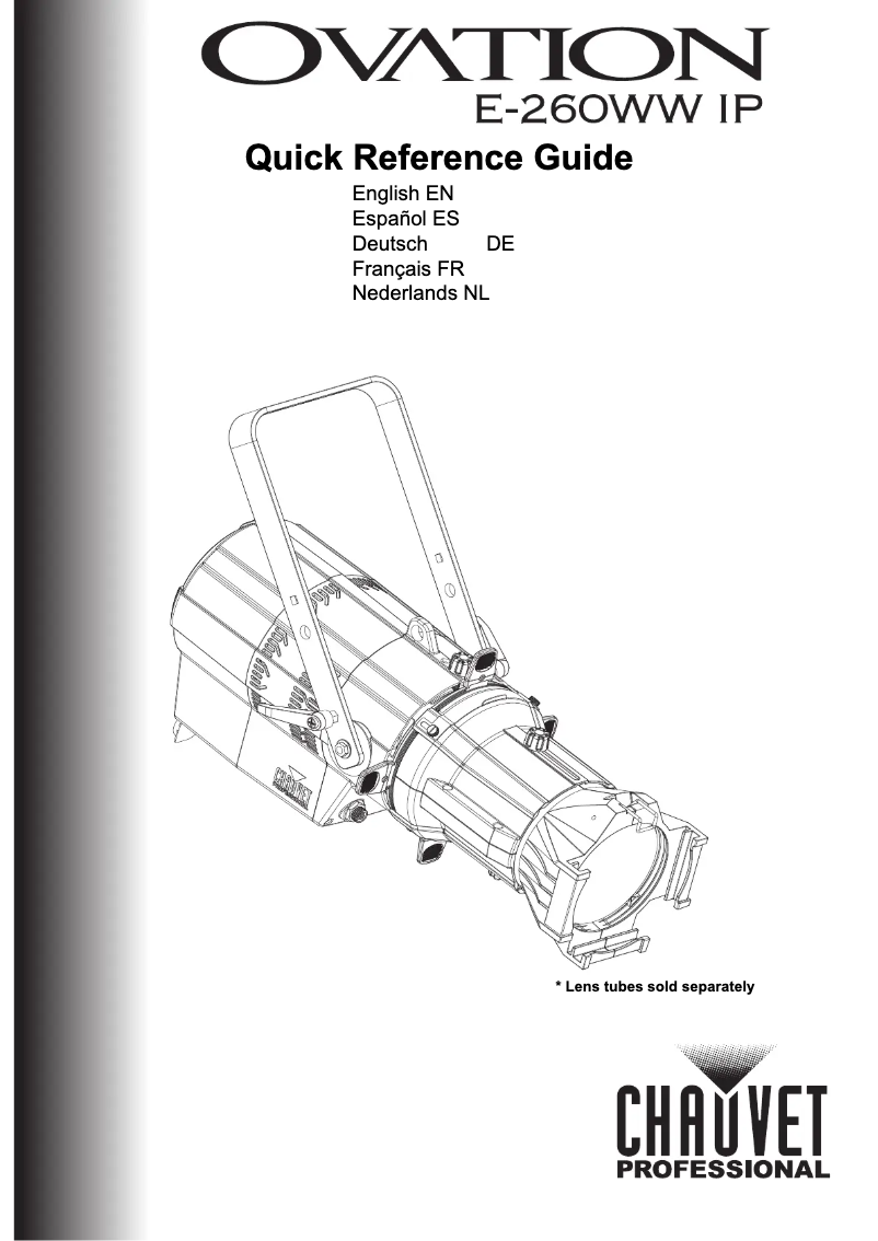 Page 1 de la notice Manuel utilisateur Chauvet Ovation E-260WW IP
