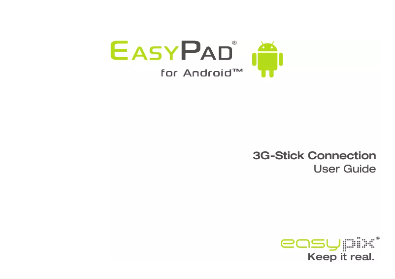 Página 1 del manual Manual de usuario Easypix 3G Dongle for EasyPad 700