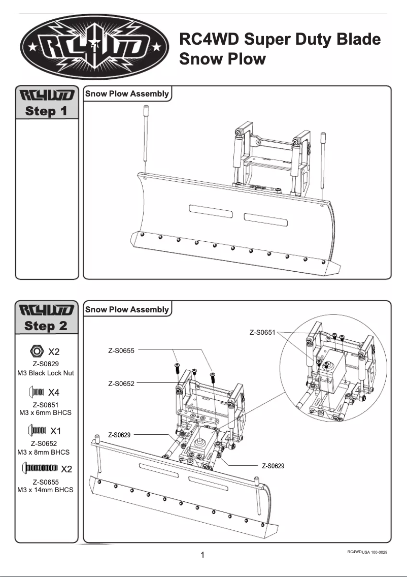 Page 1 de la notice Manuel utilisateur RC4WD Z-X0043