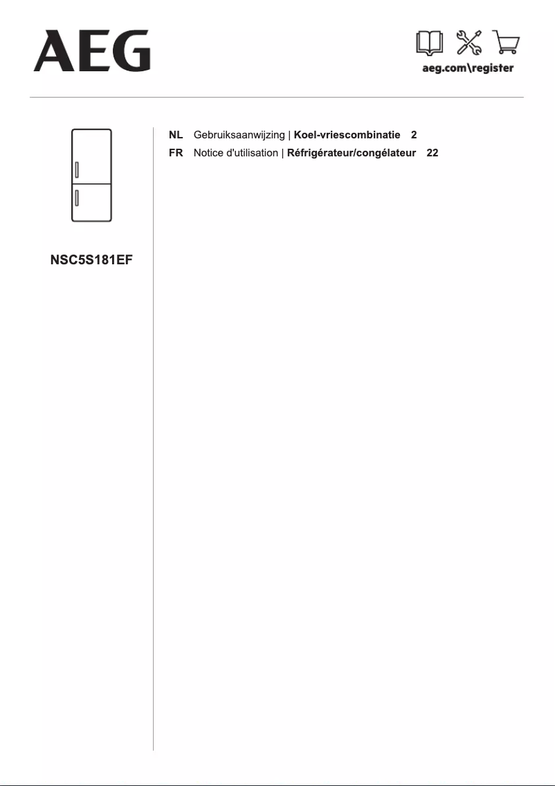 Page 1 de la notice Manuel utilisateur AEG NSC5S181EF