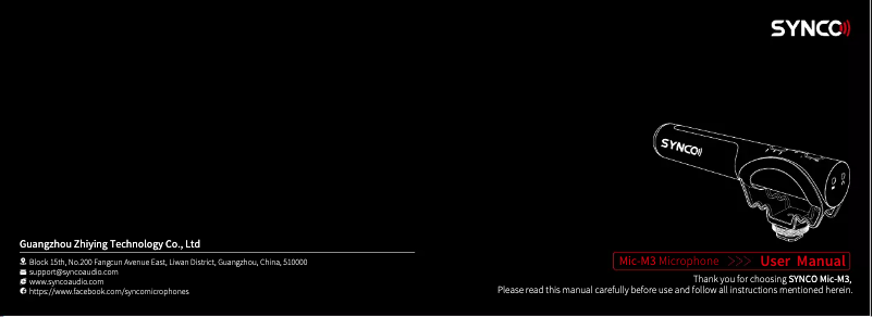 Image de la première page du manuel de l'appareil Mic-M3