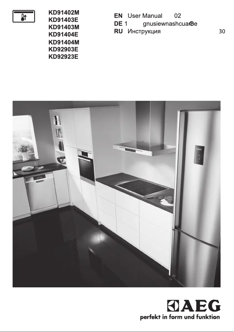 Page n°1 - Manuel utilisateur AEG KD91402E