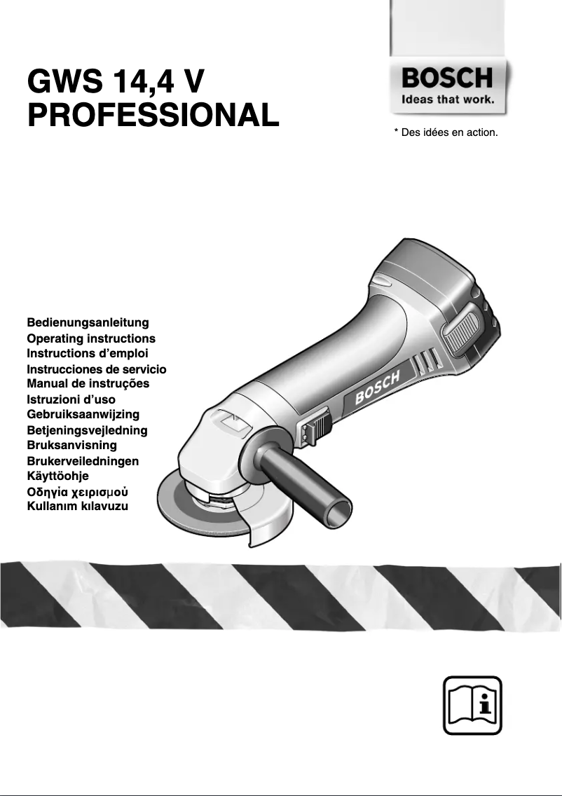 Image de la première page du manuel de l'appareil GWS 14.4 V Professional