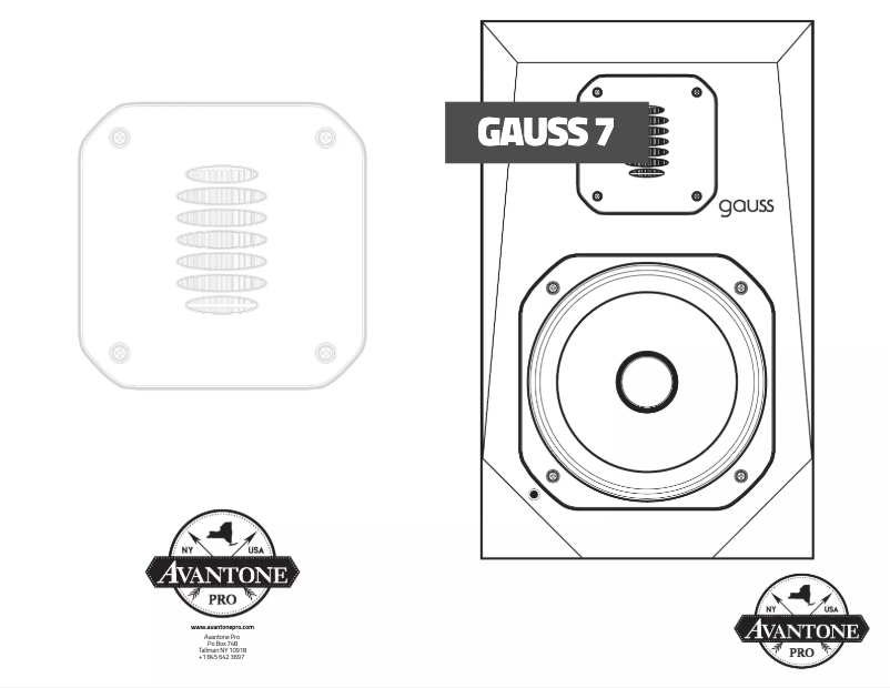 Page n°1 - Manuel utilisateur Avantone Pro GAUSS 7