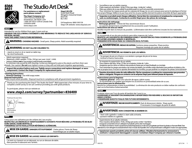 Image de la première page du manuel de l'appareil 843100