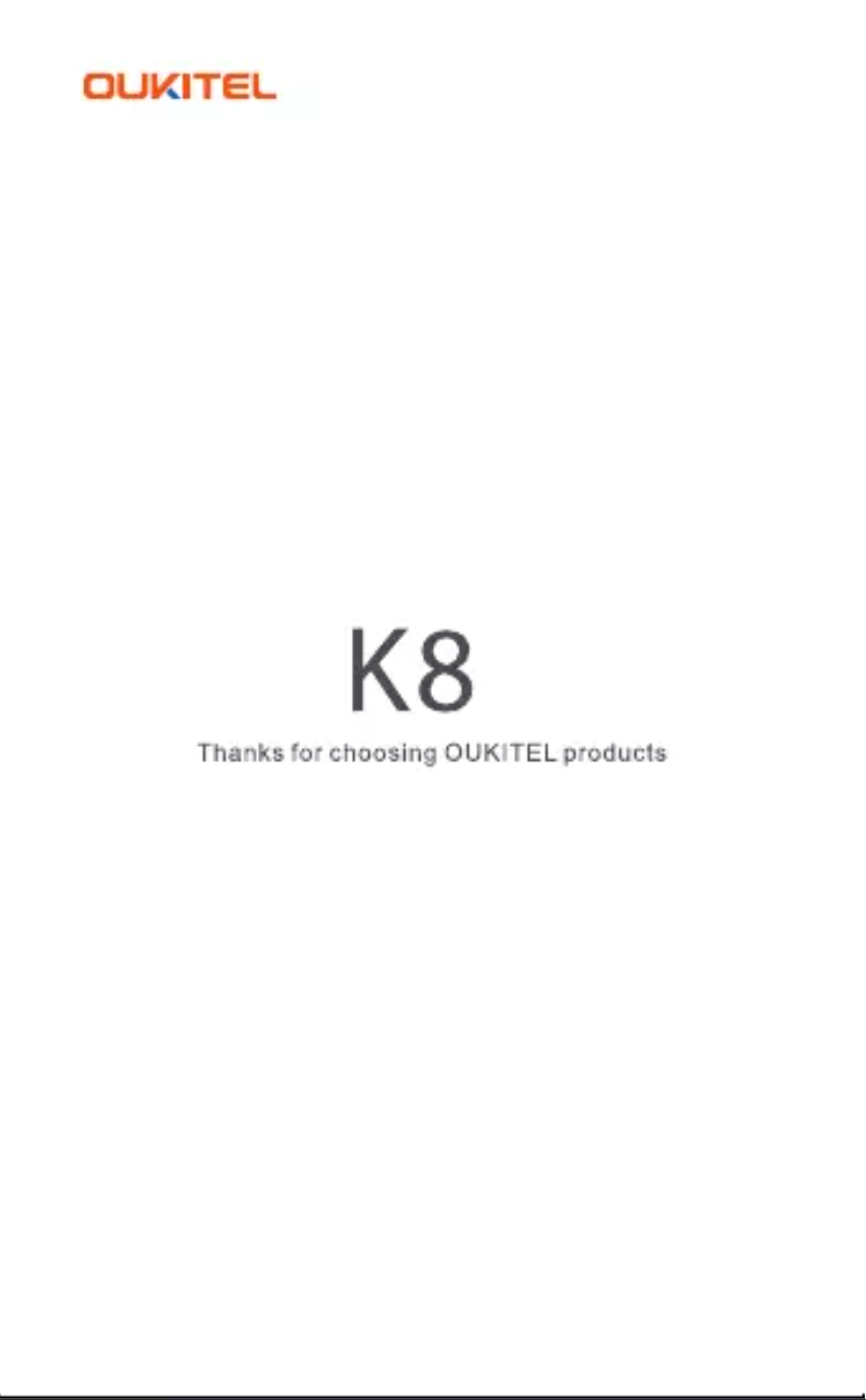 Image de la première page du manuel de l'appareil K8