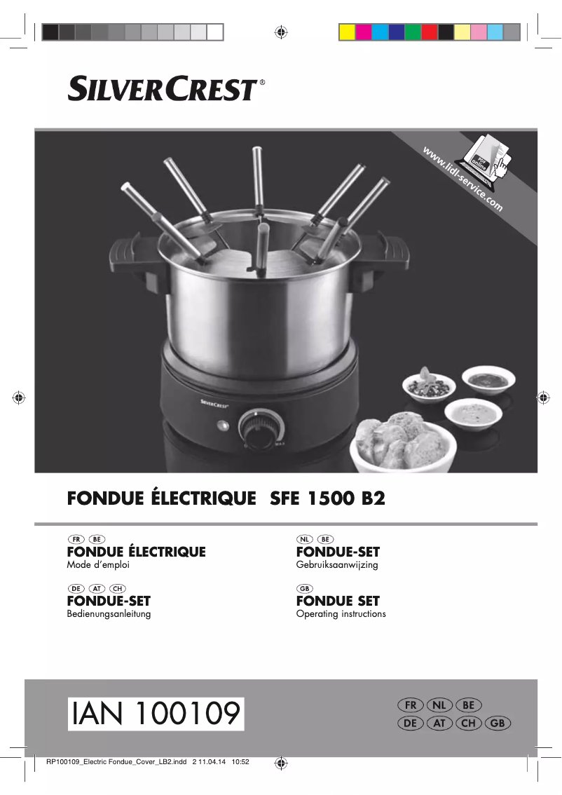 Page 1 de la notice Manuel utilisateur SilverCrest SFE 1500 B2
