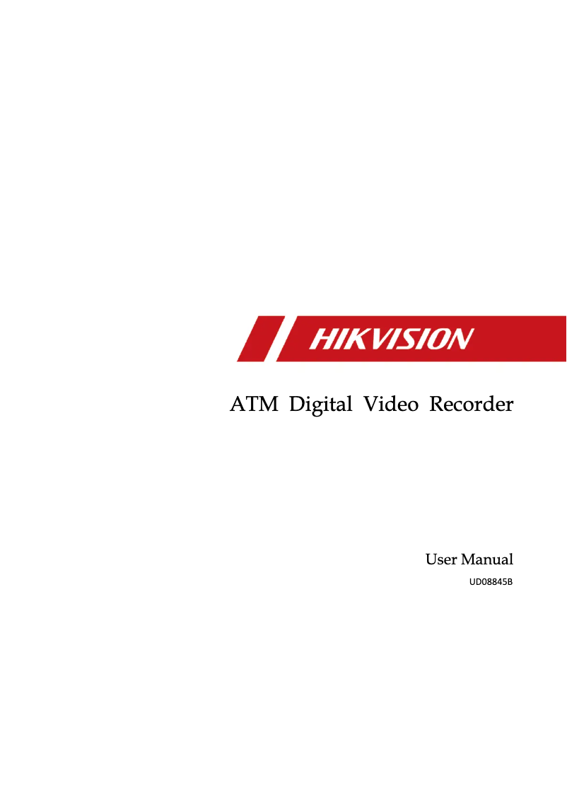 Page 1 de la notice Manuel utilisateur Hikvision DS-8104AHQ(L)I-E4