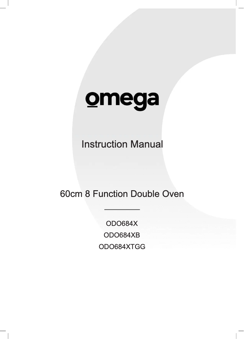 Page n°1 - Manuel utilisateur Omega ODO684XB