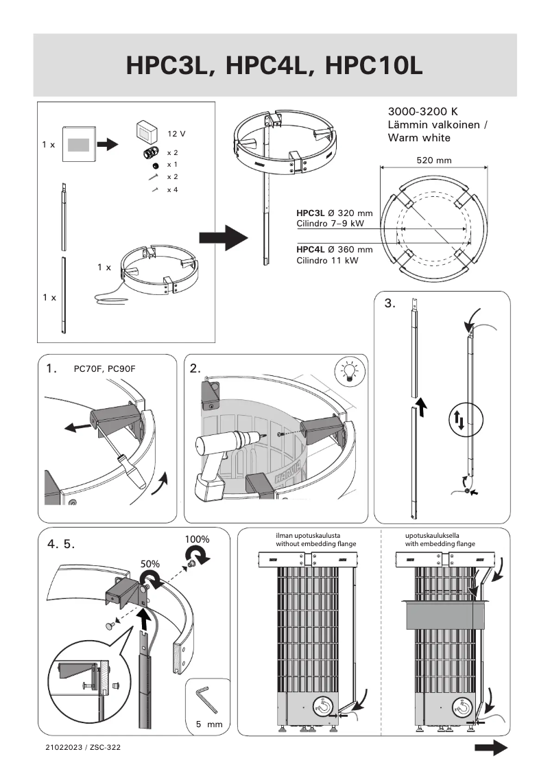 Página 1 del manual Manual de usuario Harvia HPC4L
