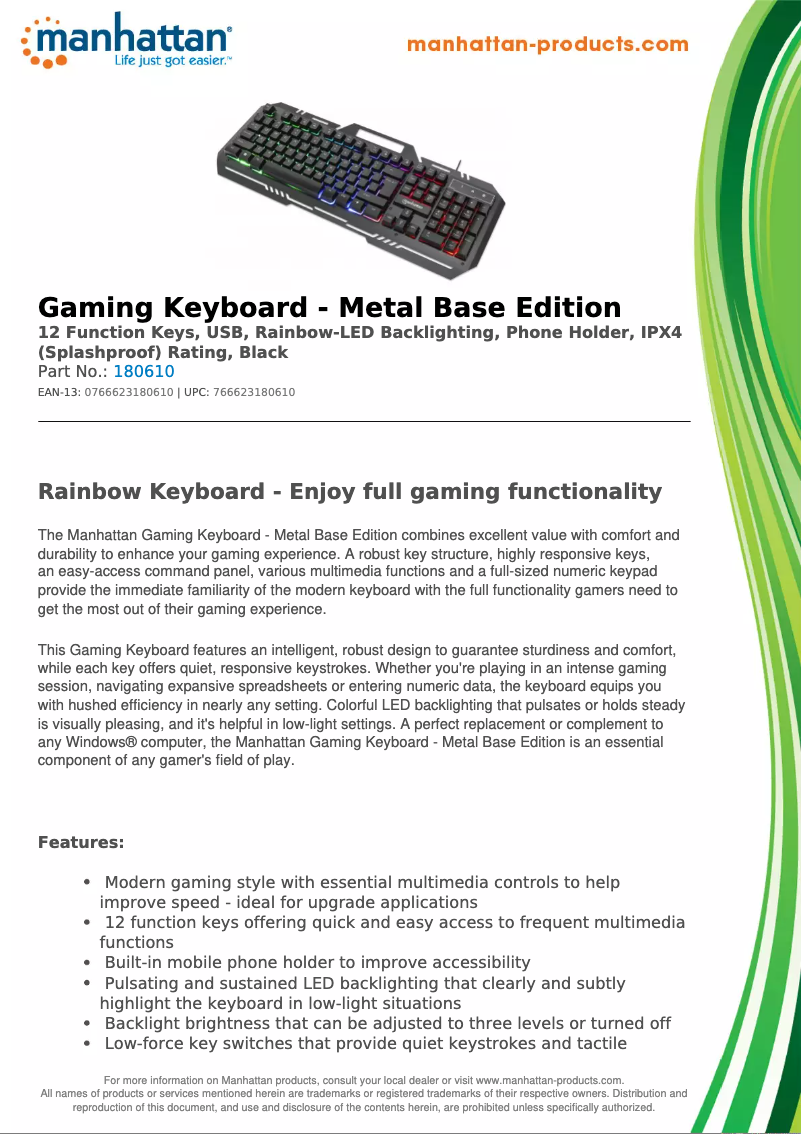 Page n°1 - Fiche technique Manhattan 180610