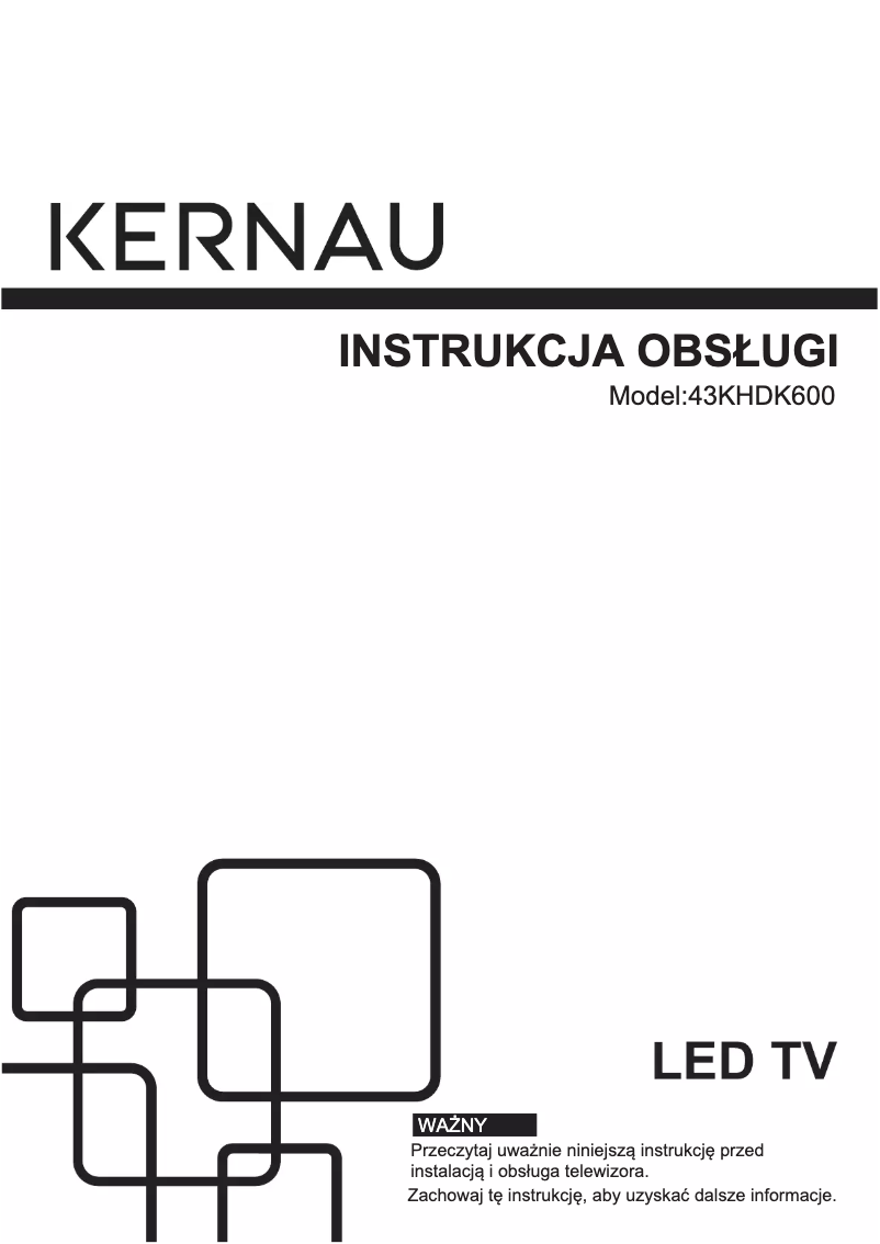 Page n°1 - Manuel utilisateur Kernau 43 KFHDK 600