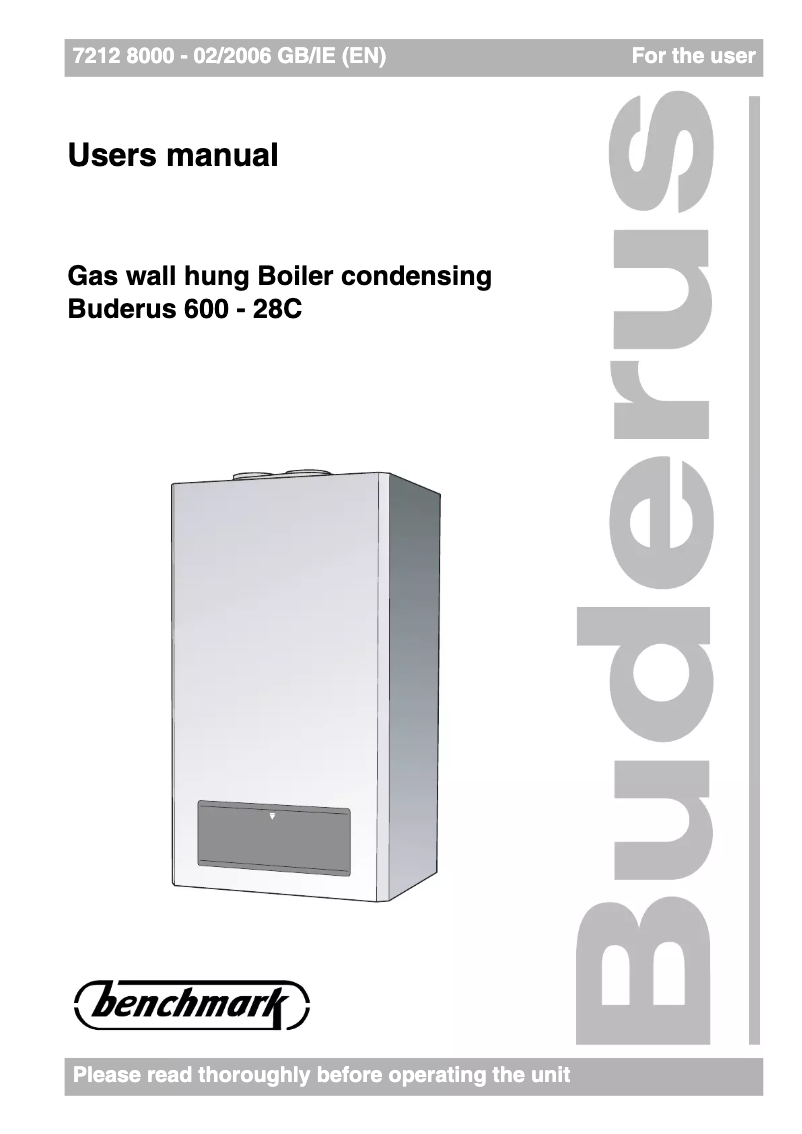 Page 1 de la notice Manuel utilisateur Buderus 600-28C