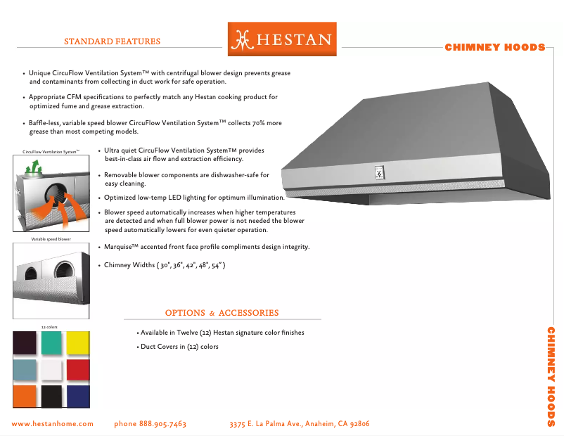 Page n°1 - Fiche technique Hestan KVC42WH