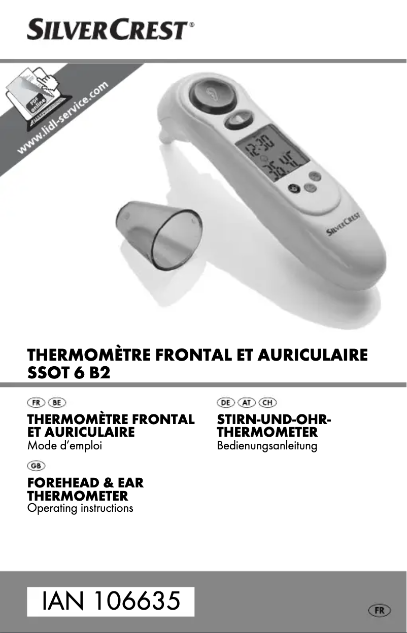 Page 1 de la notice Manuel utilisateur SilverCrest SSOT 6 B2