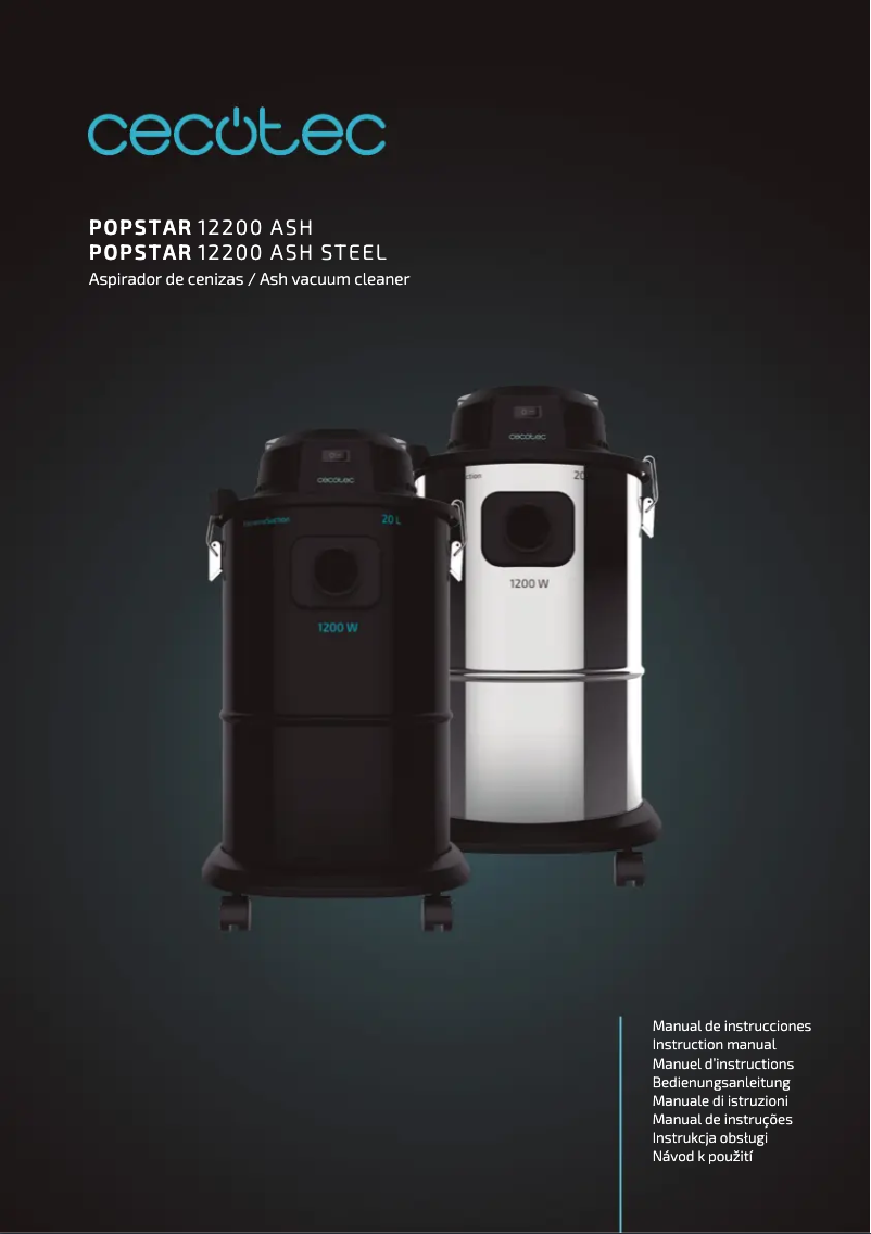 Image de la première page du manuel de l'appareil Conga Popstar 12200 Ash