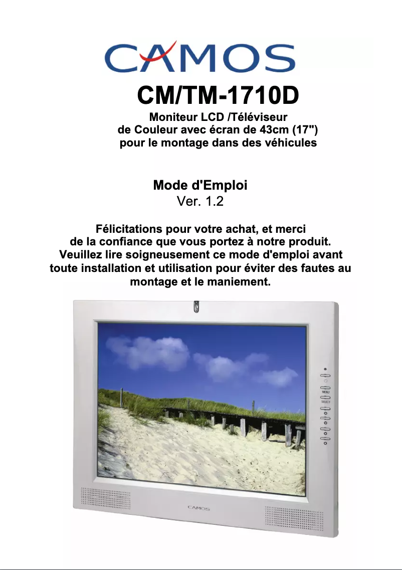 Image de la première page du manuel de l'appareil CM-1710D