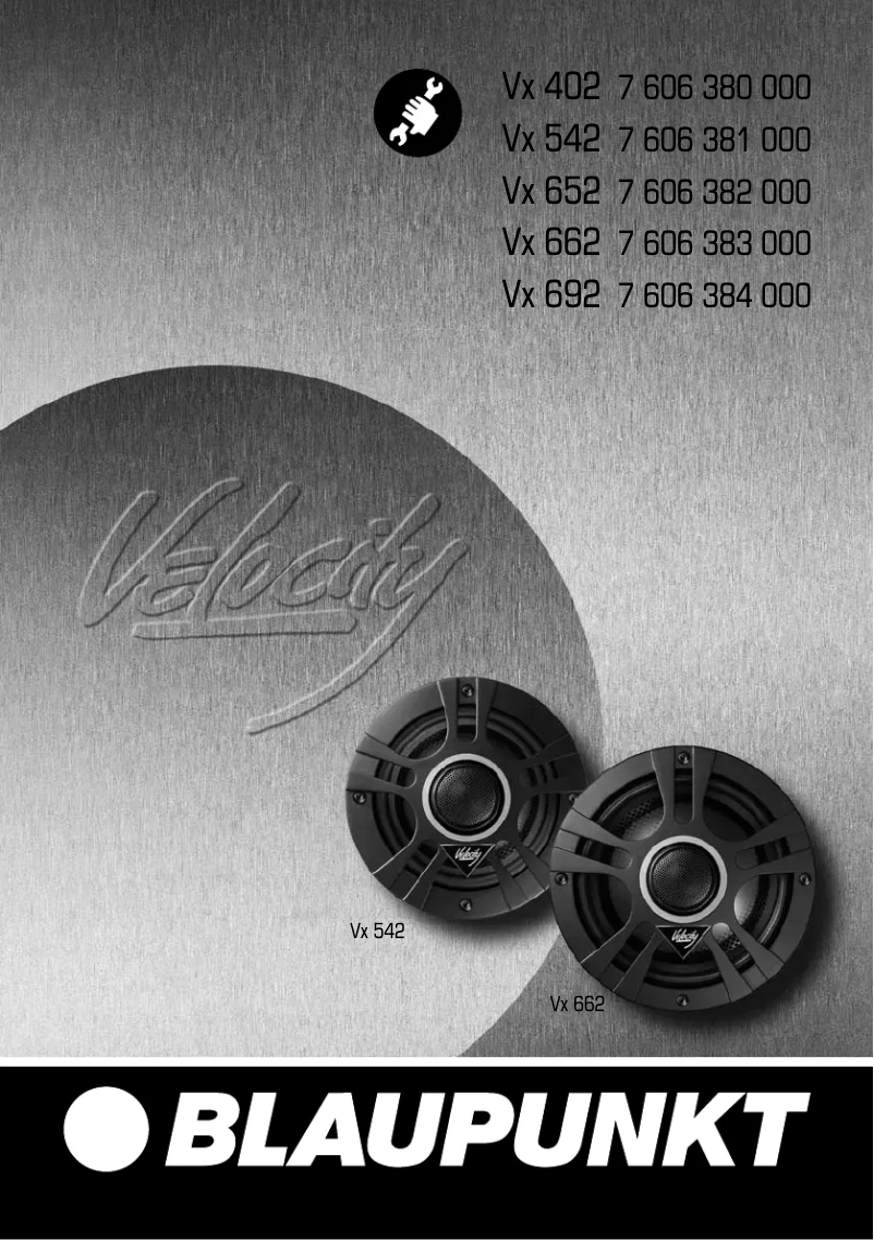 Página 1 del manual Manual de usuario Blaupunkt VX 542