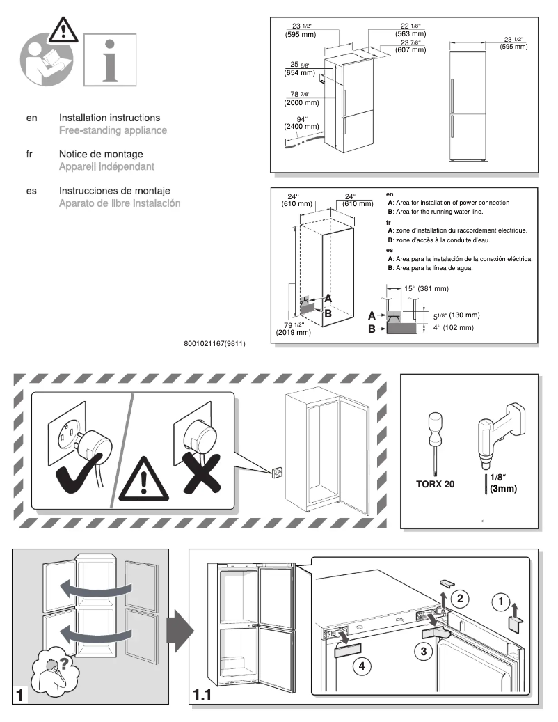 Page n°1 - Guide d'installation Bosch B11CB81SSS