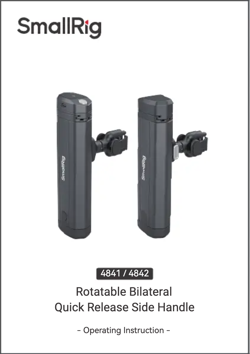 Page n°1 - Manuel utilisateur SmallRig 4841