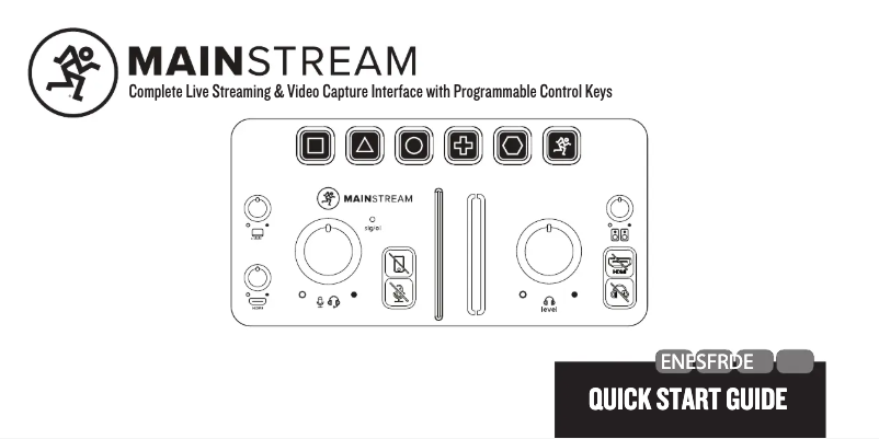 Page 1 de la notice Guide de démarrage rapide Mackie MainStream