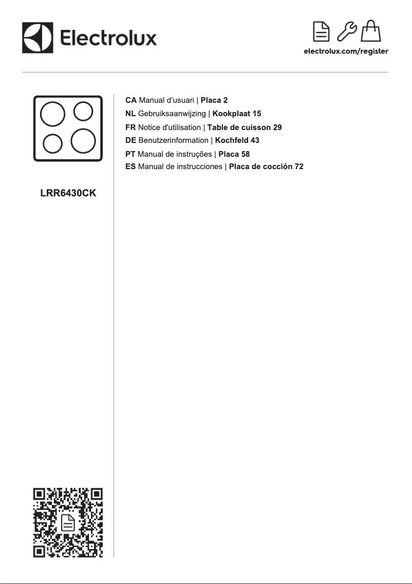 Image de la première page du manuel de l'appareil LRR6430CK