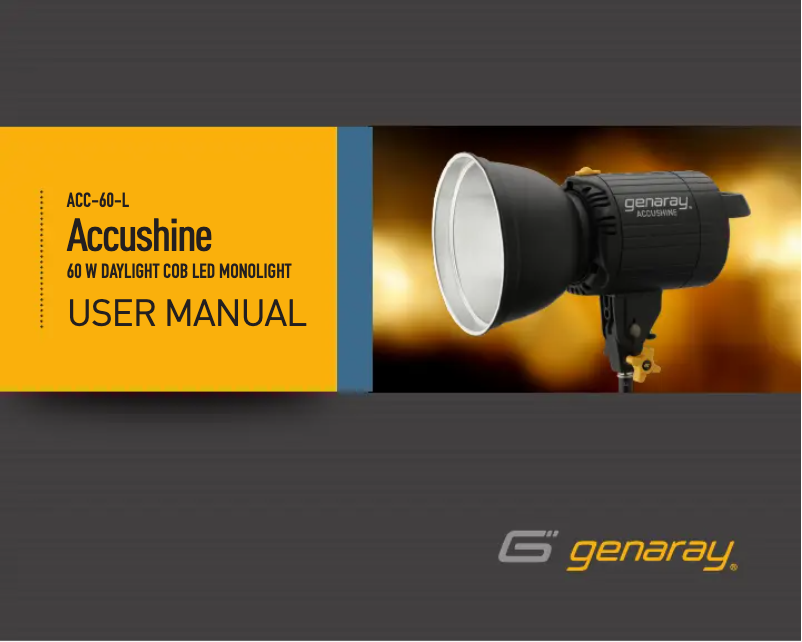 Page n°1 - Manuel utilisateur Genaray Accushine ACC-60-L