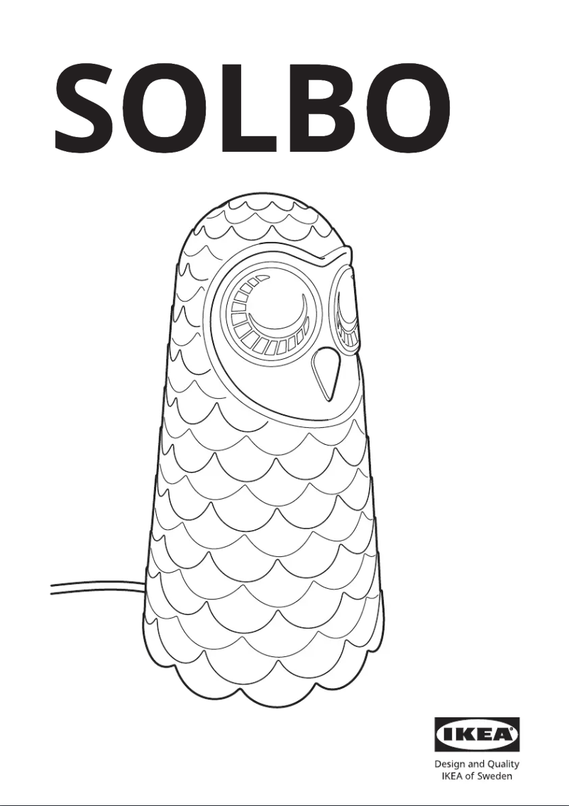 Page 1 de la notice Manuel utilisateur Ikea SOLBO 103.608.84