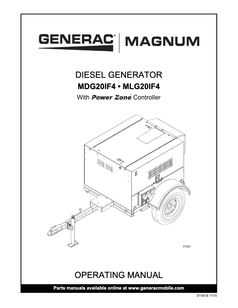 Page n°1 - Manuel utilisateur Generac MLG20IF4