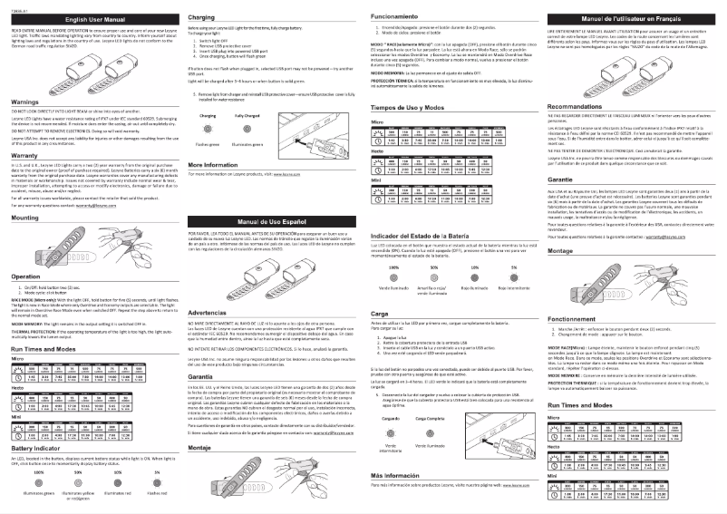 Página 1 del manual Manual de usuario Lezyne Mini Drive 300XL
