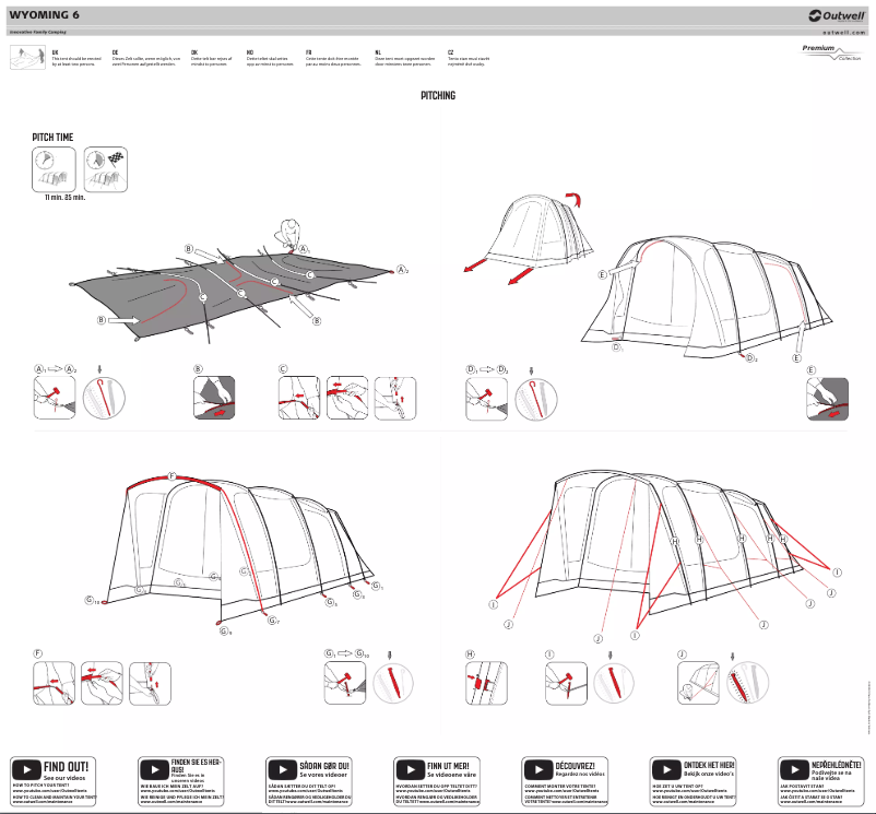 Page 1 de la notice Manuel utilisateur Outwell Wyoming 6