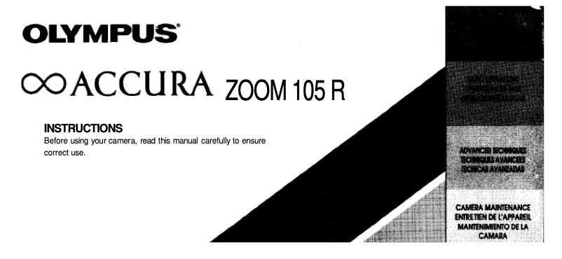 Image de la première page du manuel de l'appareil Infinity Accura Zoom 105R