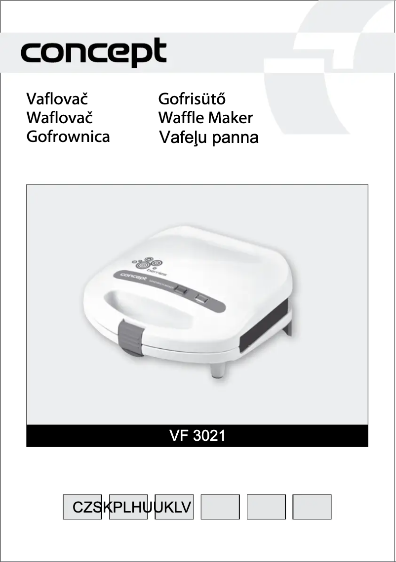 Page 1 de la notice Manuel utilisateur Concept VF-3020