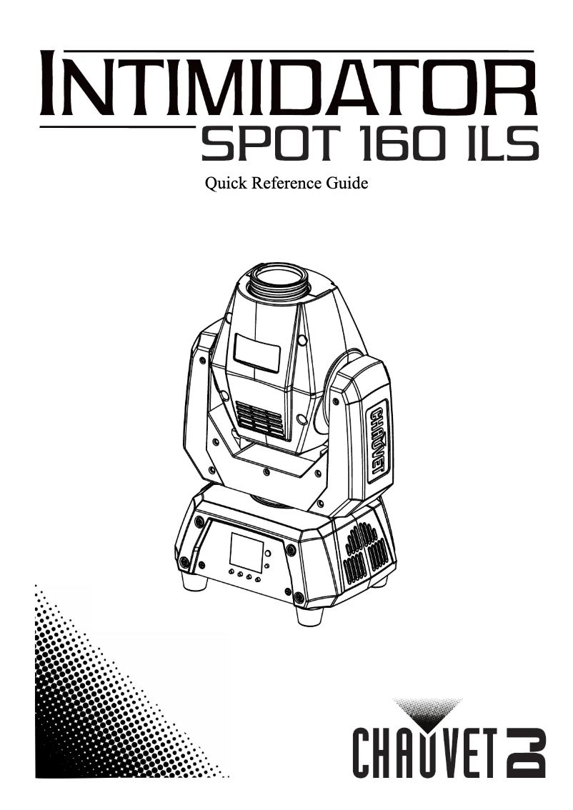 Image de la première page du manuel de l'appareil Intimidator Spot 160 ILS