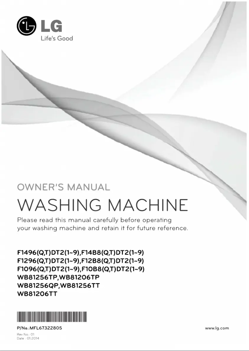 Page 1 de la notice Manuel utilisateur LG F1296TDT23