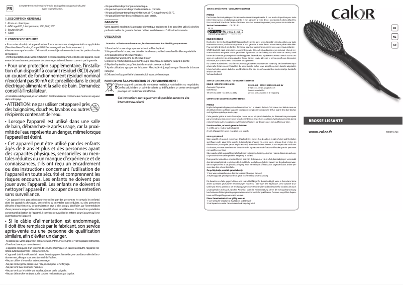 Page n°1 - Manuel utilisateur Calor Power Straight CF5820C0
