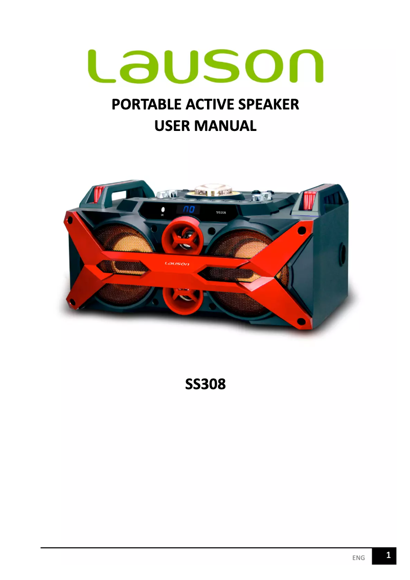 Page 1 de la notice Manuel utilisateur Lauson SS308