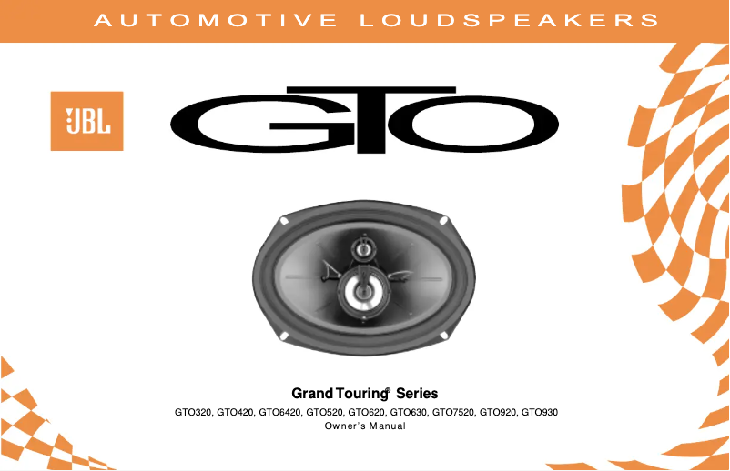 Page n°1 - Manuel utilisateur JBL Grand Touring GTO7520