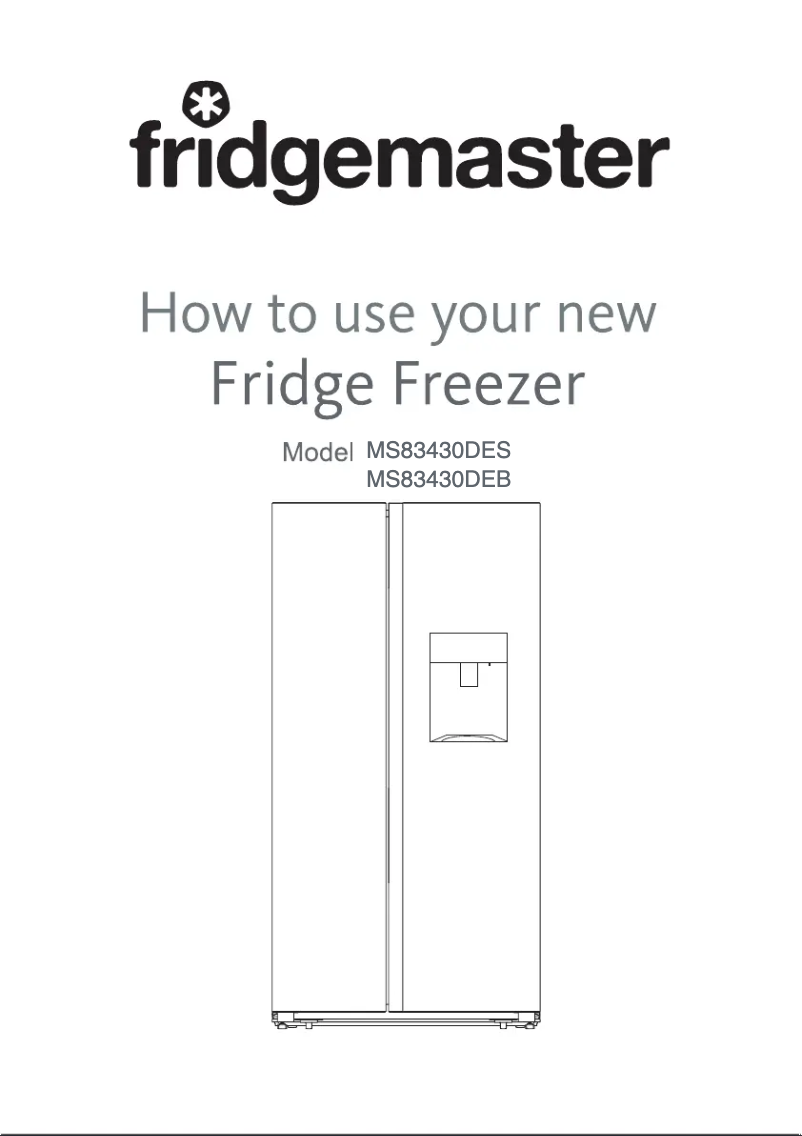 Page 1 de la notice Manuel utilisateur Fridgemaster MS83430DES