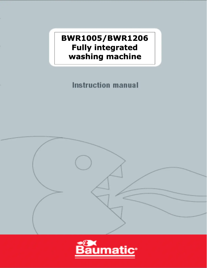 Image de la première page du manuel de l'appareil BWR1206